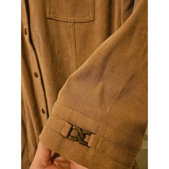 Tan Blazer Size Small JM Collection 3/4 Length - Picture 3 of 5